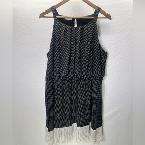 Maurices polka Dot Dress Womens 1 Plus Size Stretch Cute Flowy Summer 1885